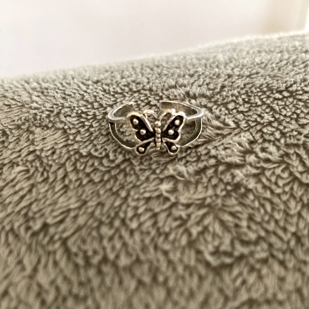 Sterling Silver Butterfly Toe Ring Sterling Silver Butterfly Toe Ring
